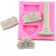 Mujiang Castle Pillar Silicone Cake Decorating Tools Clay Chocolate Candy Fondant Molds N4