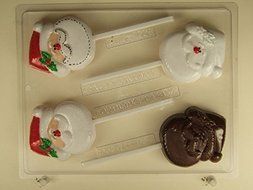 Santa Claus Face Lollipops - Chocolate Candy Mold - C170