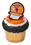 24 ~ NBA Chicago Bulls Rings ~ Designer Cake/Cupcake Topper ~ New!!!!!