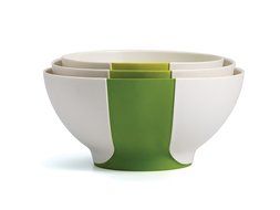 Chef&#039;n SleekStor Pinch and Pour Mixing Bowl Set, Arugula, Avocado and Wasabi N4