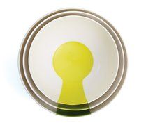 Chef&#039;n SleekStor Pinch and Pour Mixing Bowl Set, Arugula, Avocado and Wasabi N5