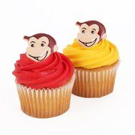 Curious George 24 Cupcake Topper Rings N2