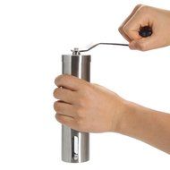 Xcellent Global Stainless Steel Manual Coffee Grinder Adjustable Ceramic Burr Grinder with Hand Crank M-HG100 N3