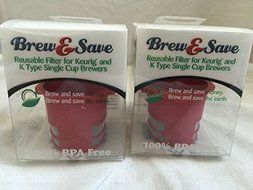 Brew &amp; Save Reusable Filter for Keurig and K Type Single Cup Brewers 2 Pack