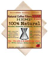 Reusable Coffee Filters for Chemex ,No Harmful Chemical ,All Natural ,2 Pack of P&amp;F Square Shaped Filters N3