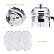 Cymas French Press Coffee Maker, 34oz 8 Cups Coffee Tea Press Pot with Stainless Steel N7