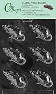CybrTrayd H056-6BUNDLE Rat Chocolate Candy Mold with Exclusive Copyrighted Chocolate Molding Instructions