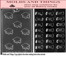Diplomas and Graduation chocolate candy mold With &copy; Candy Making Instruction