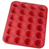 24-up Silicone Mini Muffin and Cupcake Pan Red