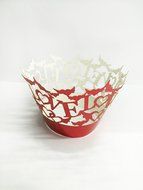 HUAL Cupcake Wrappers 50 Filigree Artistic Bake Cake Mirror Paper Cups LOVE Lace Laser Cut Liner Baking Cup Muffin... N11