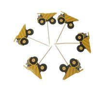 Bilipala 24pcs Automobile Tractor Cupcake Toppers Picks, Puffy Picks, Cake Decoration N4