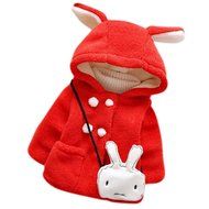 Baby Girl Clothes,Laimeng Baby Infant Girls Fur Winter Warm Hooded Coat Cloak Jacket Thick Warm Clothes (6, Pink) N9