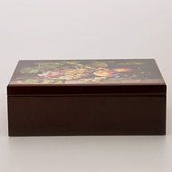 Beautiful Wooden Lacquer Box. Still Life Tea Bag Storage Box.