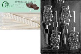 Cybrtrayd P008 Leprechaun Lolly Chocolate Candy Mold with Exclusive Cybrtrayd Copyrighted Chocolate Molding Instructions... N7
