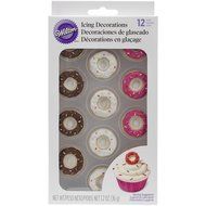 Wilton 710-6009 12 Count Donut Icing Decorations, Assorted