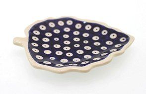 Classic Boleslawiec, Polish Pottery Hand Painted Ceramic Tea Bag Tidy Holder, Diameter: 4.3x5.1inch 516-T-001 N3