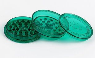 3-Part Acrylic Grinder with Magnet Solid Colored Cover (Green) N14