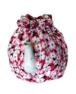 Teapot Cozy, tea warmer with Pink Dogwood Flowers for a 5-8 cup teapot #317