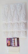 8H-3271-F 2 5/8&quot; Owl Sucker Hard Candy Mold Fruity Loran Oil Packet/Packet of 3 molds