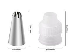 Cake Decorating, MCIRCO 6-piece Piping Tips Stainless Steel Icing Tips Small Size Cupcake Decorating Kit Frosting... N6