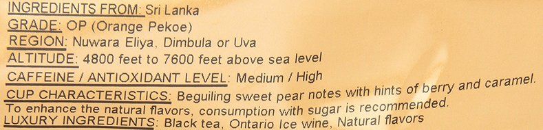 Metropolitan Tea 60 Count Classic Teabags, Ice Wine N2