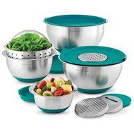 Wolfgang Puck Stainless-Steel Mixing Bowls with Lids, 12-Piece Set N3