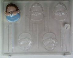 Boy Baby with pacifier B032 Baby Chocolate Candy Mold