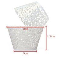 Sorive &reg; Pack of 120 Black Cupcake Wrappers Filigree Artistic Bake Cake Paper Cups Little Vine Lace Laser Cut... N3