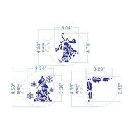 ART Kitchenware 6pcs/set Christmas Decorative Stencil Set for Cookies (Sleigh,Snowman,Holly Leave,Bell ) Fondant... N3