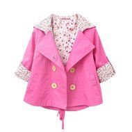 Laimeng, Kid Baby Girls Floral Print Coat Outerwear Windbreaker Baby Jackets Clothes (XL, Hot Pink) N6