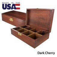 Tea Chest - Dark Cherry Finish - US Made