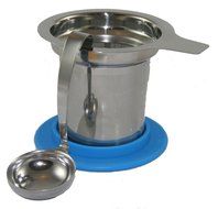 Bellford Home Loose Leaf Stainless Steel, Steep-In-Cup Tea Infuser with Tea Spoon (Black) N6