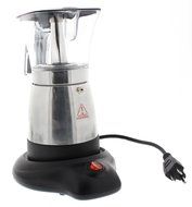 Brentwood Electric 6 Cup Moka Espresso Maker in Silver - 6.5" x 9" x 6" N5
