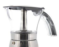 Brentwood Electric 6 Cup Moka Espresso Maker in Silver - 6.5" x 9" x 6" N6