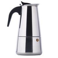 Stainless Steel Coffee Pot Kettle Stove Top Espresso Maker, Silver Tone 9-Cup (450ml) N4