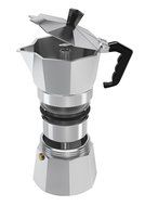 Classic 6 Cup Capacity Stovetop Italian Moka Espresso Maker. Best Polished Aluminium Pot for Camping or Outdoor... N4