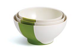 Chef'n SleekStor Pinch and Pour Mixing Bowl Set, Arugula, Avocado and Wasabi N7
