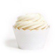 Dress My Cupcake Standard White Cupcake Wrappers, Set of 12