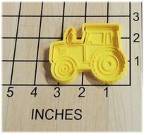 Farming Tractor Shaped Cookie Cutter and Stamp #1271