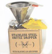 Stainless Steel Pour Over Coffee Dripper by Koffie, Permanent, Reusable Paperless Coffee Filter with Coffee Spoon... N3