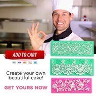 My Cake Tool Set of 3 Silicone Molds for Cake Decorating N4