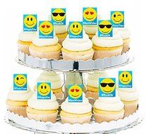12 Pack Emoji Cupcake Decoration Topper Paper Picks