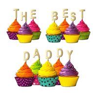 The Best Daddy Cupcake Topper Party Favors Birthday Anniversary Fathers day Solid purple N14