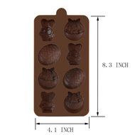 LAVAVIDA 6 Cavity Bear Paw Pan, Silicone Chocolate Jelly Candy Mold, Reusable &amp; Non-stick Footprint Cookie Pan N5