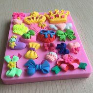 Karen Baking Different Types Of Bows And Crown Shape 3D Silicone Cake Mold For Cake Fondant Decorating N2