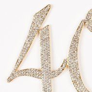 40 &amp; Fabulous Cake Topper for 40th Birthday Silver Metal Party Decoration Ideas (40 and Fabulous Silver) N15