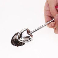 Heart Shape Push Style Tea Infuser Strainer N7