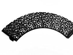 Yansanido 24 set ivory Filigree Artistic Bake Little Vine Lace Laser Cut Cupcake Wrapper Cup Muffin Case Trays... N18