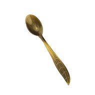 Retro Creative Coffee Scoops Stirring Spoon Sugar Spoon Tea Spoon with Fruit Fork Set of 6 (Silver) N13