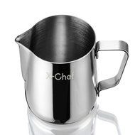 Milk Pitcher, X-Chef Stainless Steel Milk Cup Milk Frothing Pitcher 600ml/20fl.oz Christmas Gift N6